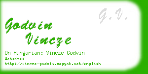 godvin vincze business card
